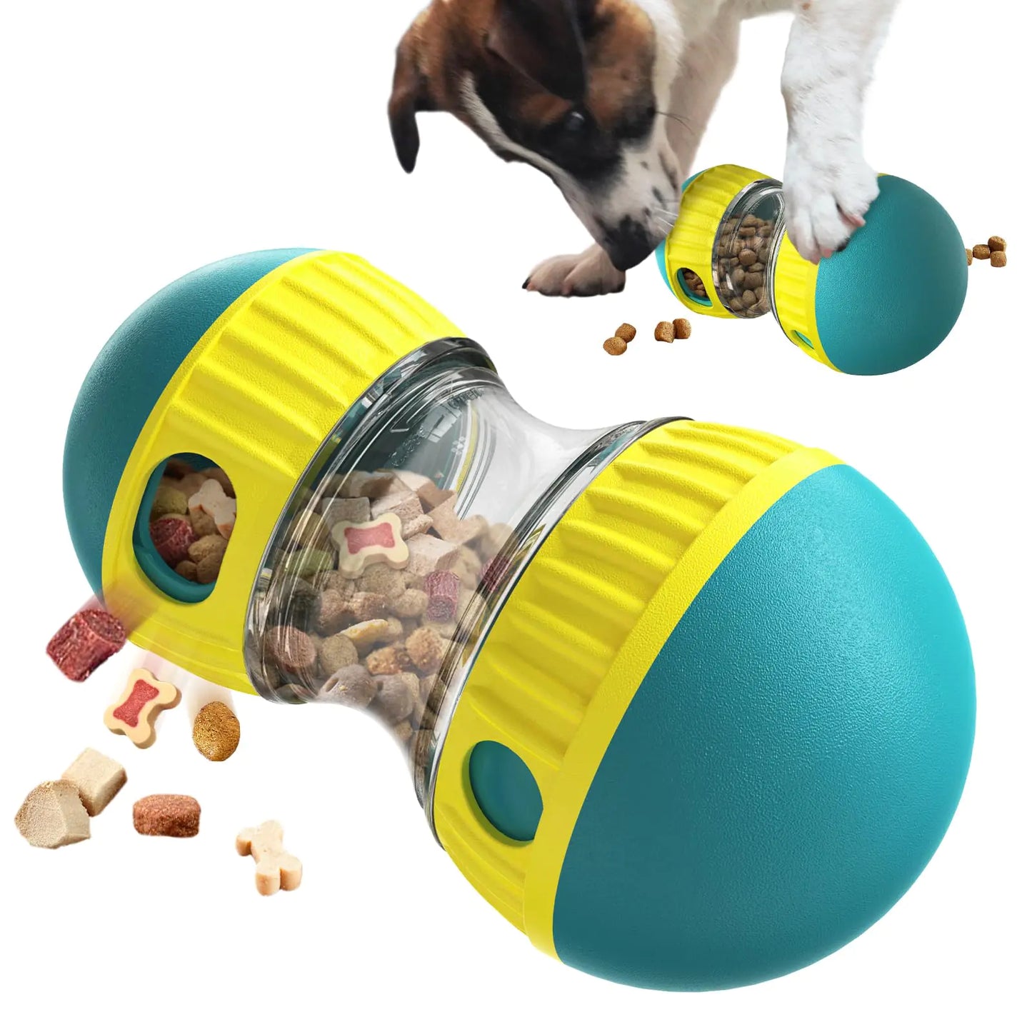 AWSL Adjustable Treat Dispensing Puzzle Toy – Durable Slow Feeder for Dogs (Blue)