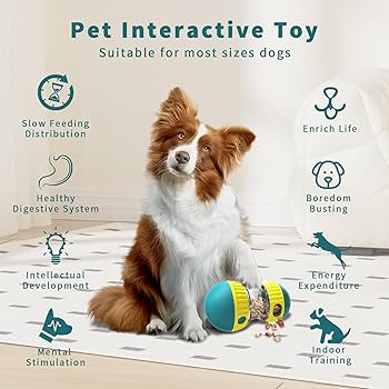 AWSL Adjustable Treat Dispensing Puzzle Toy – Durable Slow Feeder for Dogs (Blue)