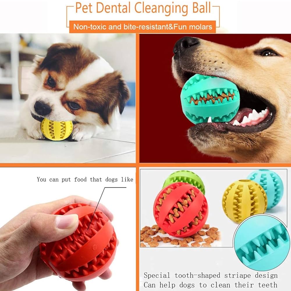 2-Pack Interactive Puzzle Balls – Treat Dispensing & Teething Toys for Dogs