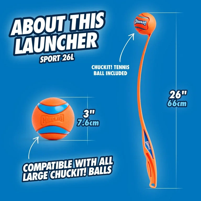 Chuckit! Classic 26M Ball Launcher – Durable Dog Fetch Toy (66 cm, Medium Ball Compatible)