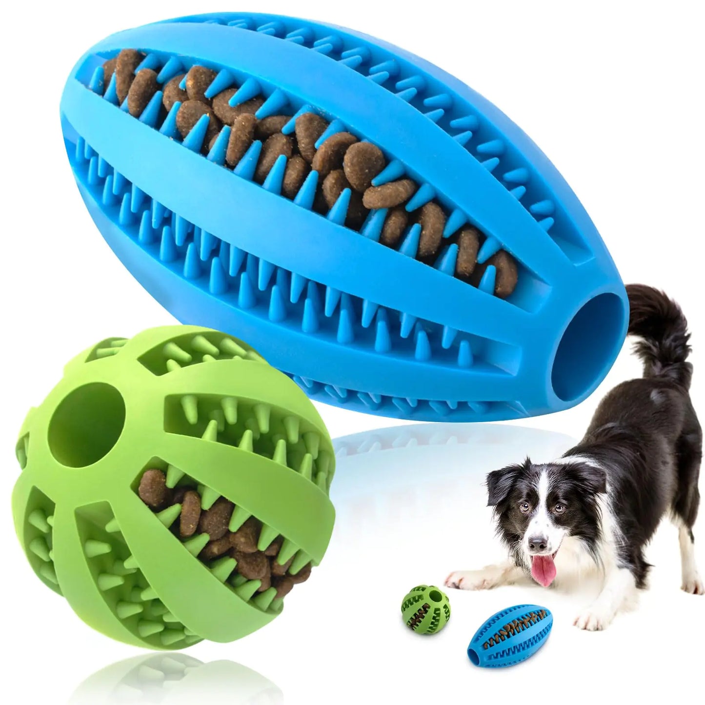 2-Pack Interactive Puzzle Balls – Treat Dispensing & Teething Toys for Dogs