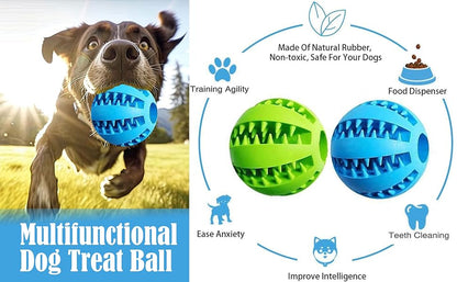 2-Pack Interactive Puzzle Balls – Treat Dispensing & Teething Toys for Dogs