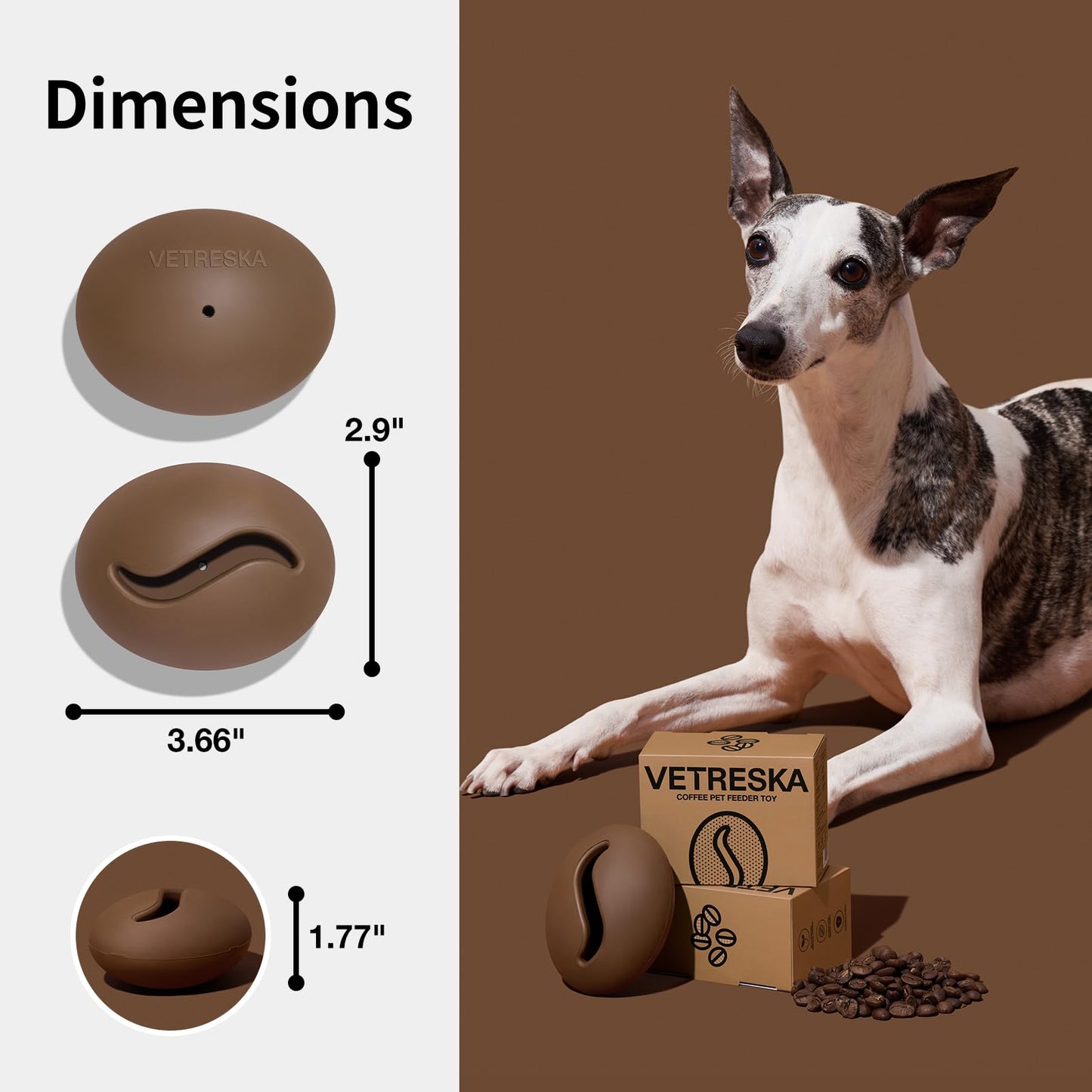 VETRESKA™ SnoopBall – Durable Treat & IQ Training Puzzle Toy for Small Dogs