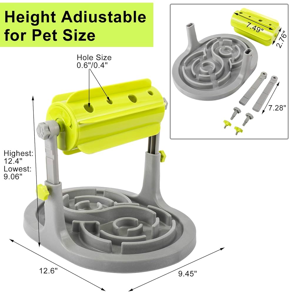 SmartTower™ Adjustable Puzzle Feeder – Interactive Treat Toy for Small & Medium Dogs