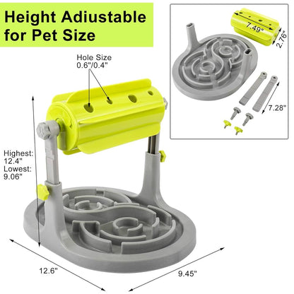 SmartTower™ Adjustable Puzzle Feeder – Interactive Treat Toy for Small & Medium Dogs