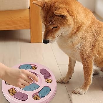 Dr. Catch™ SmartFeeder – Interactive IQ Puzzle Toy for Small Dogs (Pink)