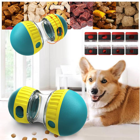 AWSL Adjustable Treat Dispensing Puzzle Toy – Durable Slow Feeder for Dogs (Blue)
