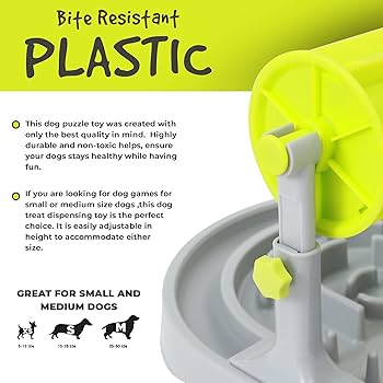 SmartTower™ Adjustable Puzzle Feeder – Interactive Treat Toy for Small & Medium Dogs