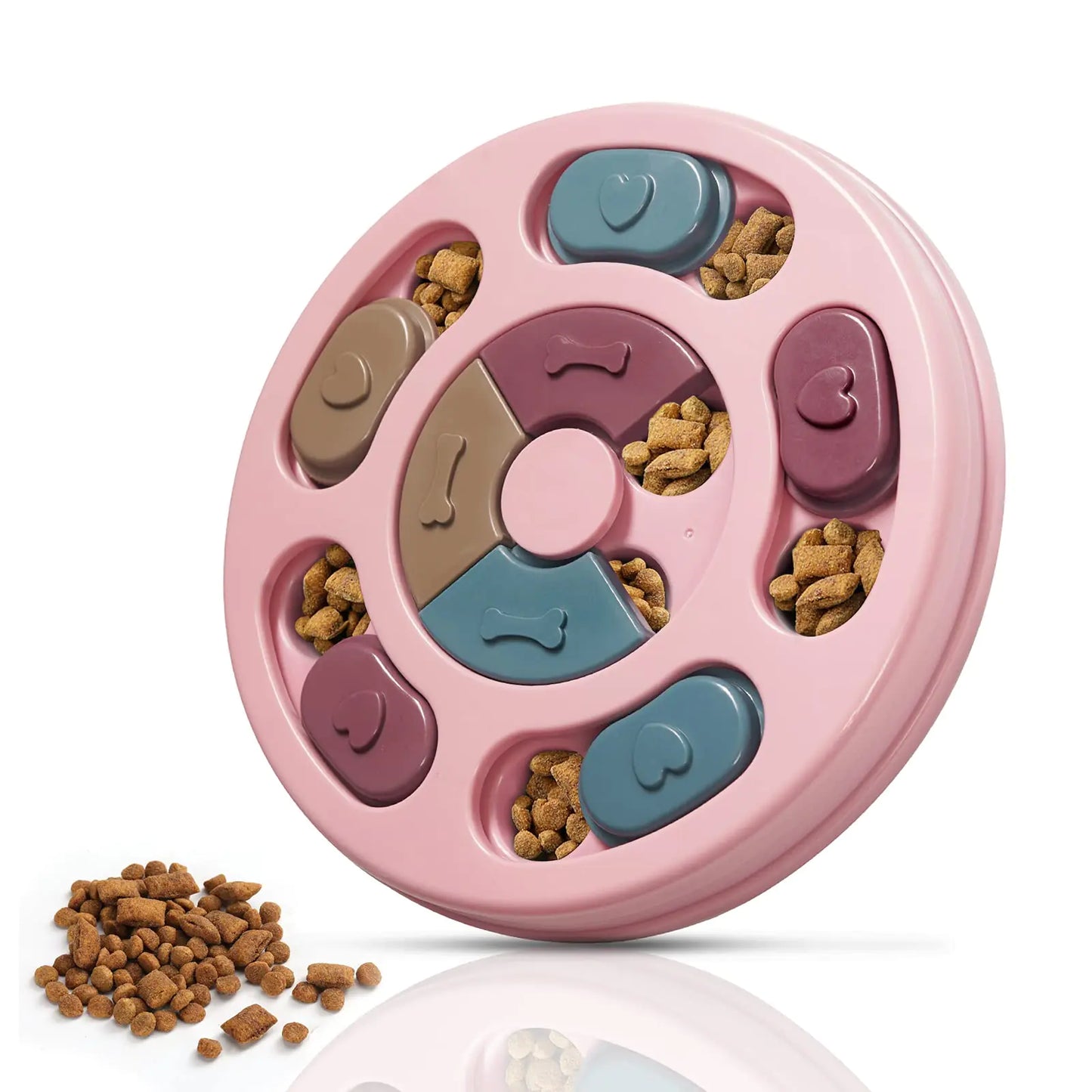 Dr. Catch™ SmartFeeder – Interactive IQ Puzzle Toy for Small Dogs (Pink)