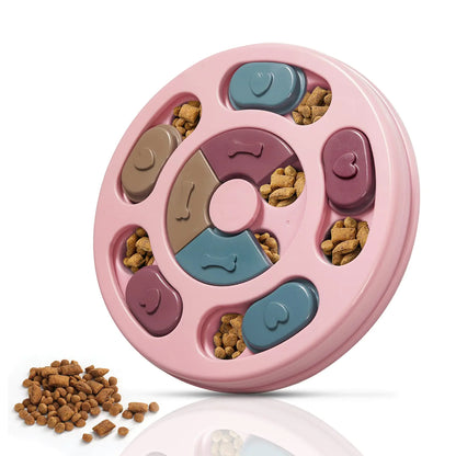 Dr. Catch™ SmartFeeder – Interactive IQ Puzzle Toy for Small Dogs (Pink)