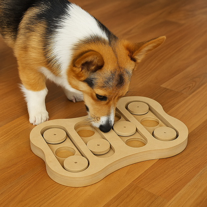 Ethical Pet Seek-A-Treat Shuffle Bone – Interactive Dog Puzzle Toy for IQ Training & Treat Hunting