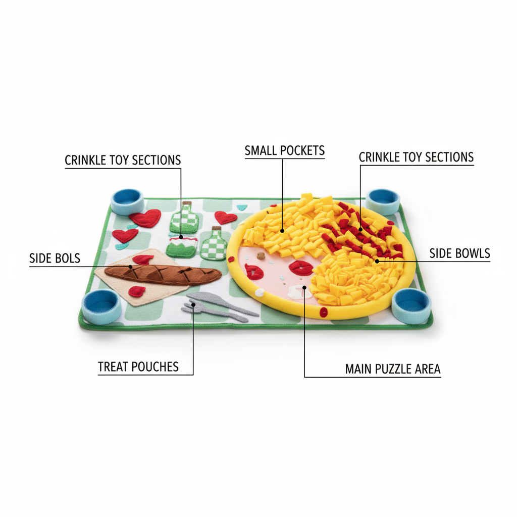 PawPicnic™ Snuffle Mat – Interactive Foraging & Slow-Feeding Mat for Dogs (Medium)