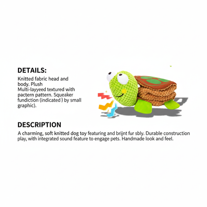 Lilfrd Turtle Snuffle Puzzle Toy – Interactive Squeaky Crinkle Enrichment Plush for Smart & Bored Dogs