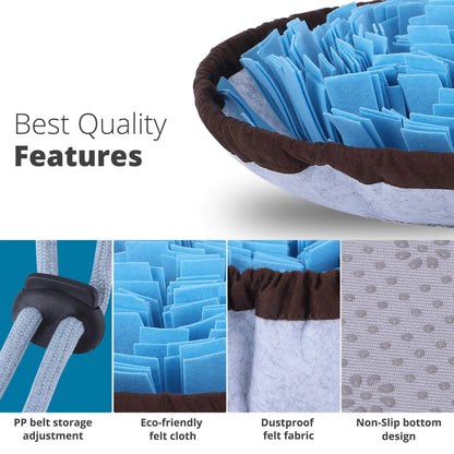 Adjustable Snuffle Foraging Mat – Interactive Dog Puzzle Toy for Stress Relief & Training