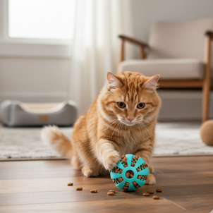 MDEHOPET 2-Pack Dog Treat Dispensing Balls – Durable Rubber Chew Toys for Teeth Cleaning, Training & Boredom Relief