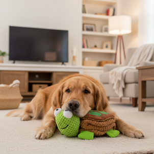 Lilfrd Turtle Snuffle Puzzle Toy – Interactive Squeaky Crinkle Enrichment Plush for Smart & Bored Dogs