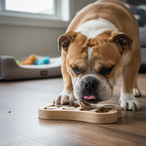 Ethical Pet Seek-A-Treat Shuffle Bone – Interactive Dog Puzzle Toy for IQ Training & Treat Hunting