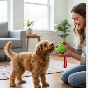Petration Frozen Treat Dispensing Dog Toy – Freezable Licking Puzzle Ball with Silicone Mold | Anxiety Relief & Slow Feeder Chew Toy (Green)