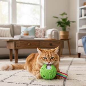 Petration Frozen Treat Dispensing Dog Toy – Freezable Licking Puzzle Ball with Silicone Mold | Anxiety Relief & Slow Feeder Chew Toy (Green)