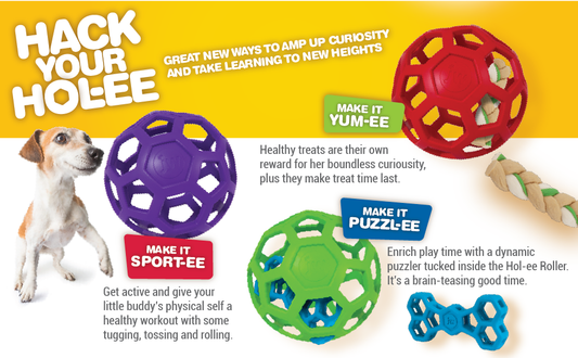Mini Hol-ee Roller™ – Interactive Chew & Treat Ball for Small Dogs (2-Pack)