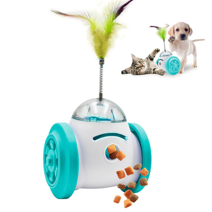 Interactive Roller Treat Dispenser – Slow Feeder Puzzle Toy for Dogs & Cats | Adjustable Food-Dispensing Toy for Digestion & IQ Training